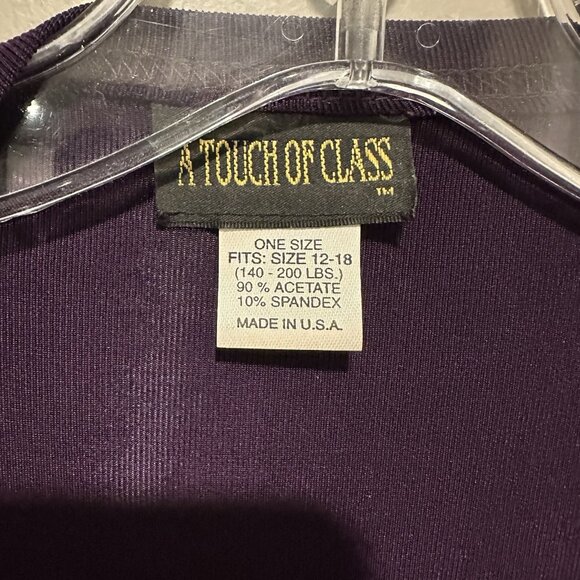 A Touch of Class Vintage Cardigan Top Womens XL Travelers Style Purple Slinky - Picture 4 of 8